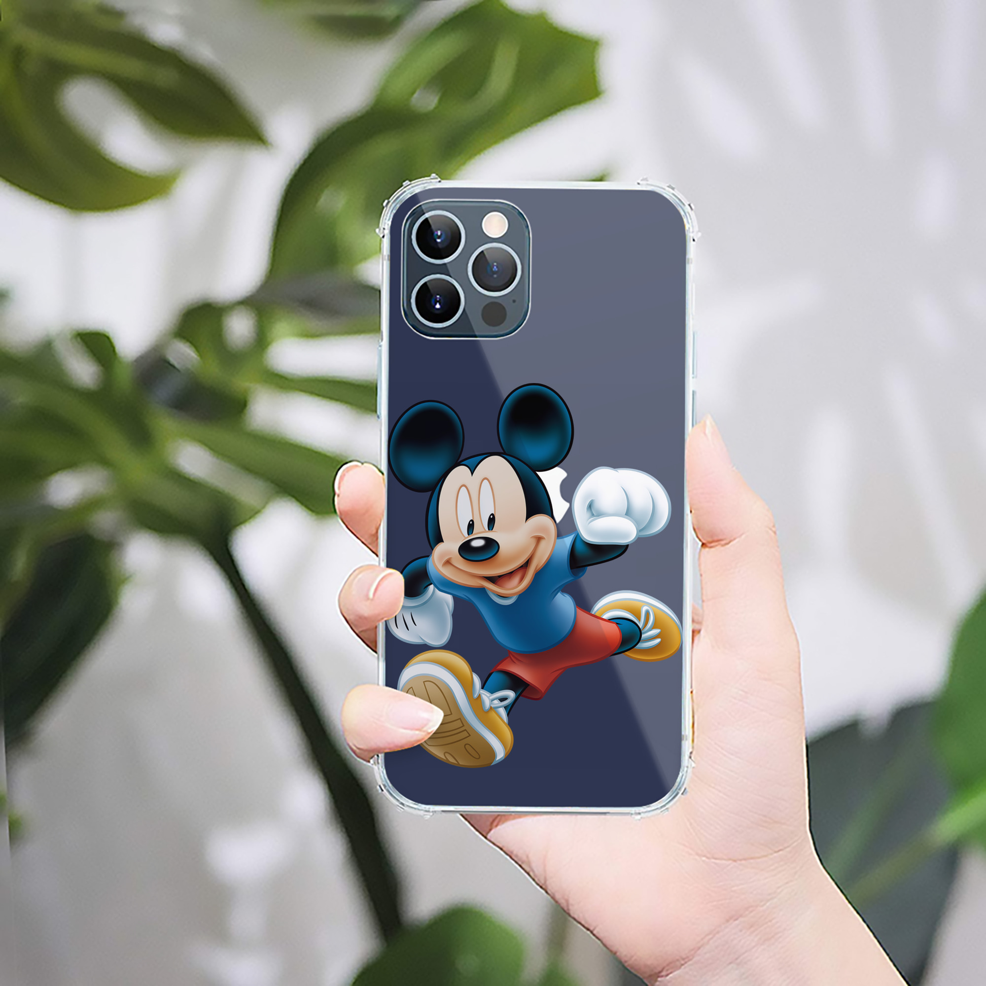（画像用） ミッキーマウス Mickey Mouse 【iPhone 12シリーズ対応】透明スマホケース（クリアソフトケース）
